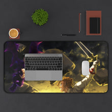 Load image into Gallery viewer, Meliodas fighting Arthur Mouse Pad (Desk Mat) With Laptop