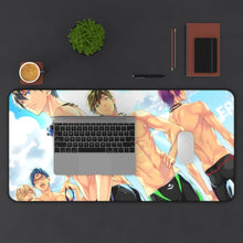 Load image into Gallery viewer, Free! Rin Matsuoka, Makoto Tachibana, Haruka Nanase, Nagisa Hazuki Mouse Pad (Desk Mat) With Laptop