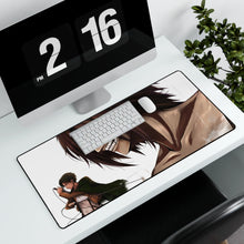Load image into Gallery viewer, Levi and Eren (Titan) Mouse Pad (Desk Mat) With Laptop