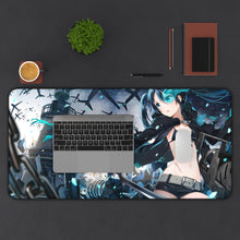 Load image into Gallery viewer, Black Rock Shooter Mouse Pad (Desk Mat) With Laptop