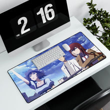 Load image into Gallery viewer, Mayuri, Kyouma & Kurisu Mouse Pad (Desk Mat) With Laptop