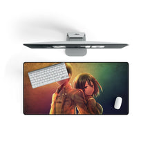 Load image into Gallery viewer, Eren Yeager and Mikasa Ackerman Mouse Pad (Desk Mat) On Desk