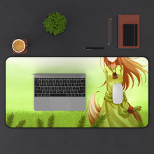 Load image into Gallery viewer, Spice And Wolf Mouse Pad (Desk Mat) With Laptop