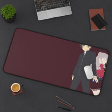 Load image into Gallery viewer, Yū Otosaka and Nao Tomori Together Minimalist Mouse Pad (Desk Mat) On Desk