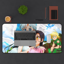 Load image into Gallery viewer, Elizabeth and Merlin Mouse Pad (Desk Mat) With Laptop
