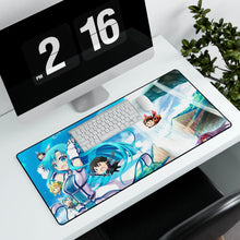 Load image into Gallery viewer, Sword Art Online Kazuto Kirigaya, Asuna Yuuki, Suguha Kirigaya, Yui, Ryoutarou Tsuboi Mouse Pad (Desk Mat) With Laptop