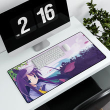 Load image into Gallery viewer, Hanbun no Tsuki ga Noboru Sora Mouse Pad (Desk Mat) With Laptop