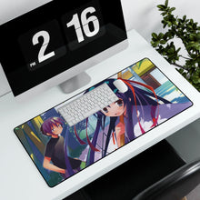 Load image into Gallery viewer, Hanbun no Tsuki ga Noboru Sora Mouse Pad (Desk Mat) With Laptop