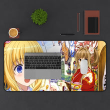 Load image into Gallery viewer, Amagi Brilliant Park Isuzu Sento, Seiya Kanie, Latifa Fleuranza Mouse Pad (Desk Mat) With Laptop