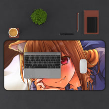 Load image into Gallery viewer, Spice And Wolf Mouse Pad (Desk Mat) With Laptop