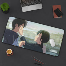 Load image into Gallery viewer, Hina And Hodaka Meet After So long Mouse Pad (Desk Mat) On Desk