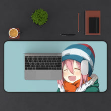 Load image into Gallery viewer, Laid-Back Camp Mouse Pad (Desk Mat) With Laptop