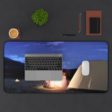 Load image into Gallery viewer, Laid-Back Camp Mouse Pad (Desk Mat) With Laptop
