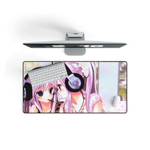 Load image into Gallery viewer, Anime Headphones Mouse Pad (Desk Mat) On Desk