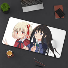 Load image into Gallery viewer, Lycoris Recoil Takina Inoue, Chisato Nishikigi Mouse Pad (Desk Mat) On Desk