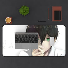 Load image into Gallery viewer, Hōtarō Oreki Face Mouse Pad (Desk Mat) With Laptop