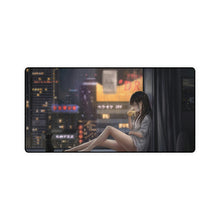 Load image into Gallery viewer, Anime Girl Drinking with Cat Mouse Pad (Desk Mat)