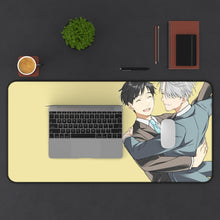 Load image into Gallery viewer, Yuri!!! On Ice Victor Nikiforov, Yuuri Katsuki Mouse Pad (Desk Mat) With Laptop