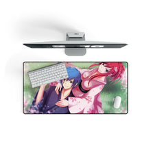 Load image into Gallery viewer, Fairy Tail Erza Scarlet, Jellal Fernandes Mouse Pad (Desk Mat) On Desk