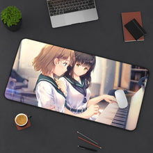 Load image into Gallery viewer, Two anime girls playing the piano Mouse Pad (Desk Mat) On Desk