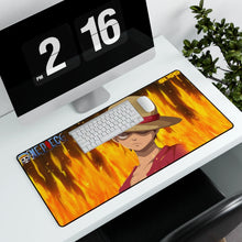 Load image into Gallery viewer, One Piece Monkey D. Luffy Mouse Pad (Desk Mat) With Laptop