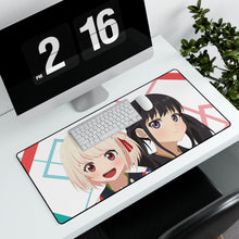 Load image into Gallery viewer, Lycoris Recoil Takina Inoue, Chisato Nishikigi Mouse Pad (Desk Mat) With Laptop