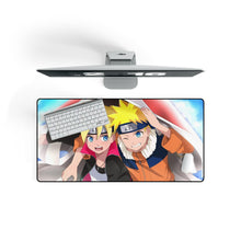 Load image into Gallery viewer, Naruto and Boruto Mouse Pad (Desk Mat) On Desk
