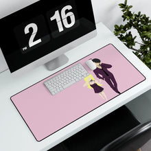 Load image into Gallery viewer, Araragi Koyomi and Shinobu Oshino Minimalist Mouse Pad (Desk Mat) With Laptop