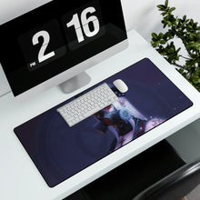 Load image into Gallery viewer, Cyberpunk, Anime, Girl, Red Eye, Gas Mask, Sci-Fi, Mouse Pad (Desk Mat)