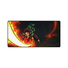 Load image into Gallery viewer, Tanjiro, Flaming, Katana, Kimetsu no Yaiba, Mouse Pad (Desk Mat)
