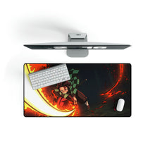 Load image into Gallery viewer, Tanjiro, Flaming, Katana, Kimetsu no Yaiba, Mouse Pad (Desk Mat)