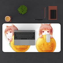 Load image into Gallery viewer, Spice And Wolf Mouse Pad (Desk Mat) With Laptop