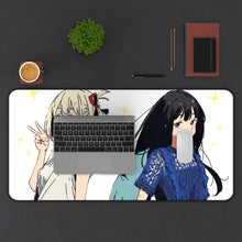 Load image into Gallery viewer, Lycoris Recoil Takina Inoue, Chisato Nishikigi Mouse Pad (Desk Mat) With Laptop