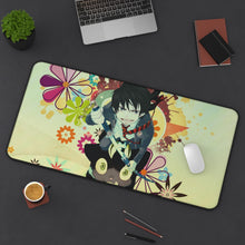 Load image into Gallery viewer, Blue Exorcist Mouse Pad (Desk Mat) On Desk