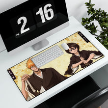 Load image into Gallery viewer, Bleach Ichigo Kurosaki, Rukia Kuchiki Mouse Pad (Desk Mat) With Laptop
