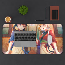 Load image into Gallery viewer, Lycoris Recoil Takina Inoue, Chisato Nishikigi Mouse Pad (Desk Mat) With Laptop