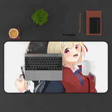 Load image into Gallery viewer, Lycoris Recoil Takina Inoue, Chisato Nishikigi Mouse Pad (Desk Mat) With Laptop