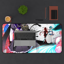 Load image into Gallery viewer, Puella Magi Madoka Magica Homura Akemi, Madoka Kaname, Sayaka Miki, Mami Tomoe, Kyuubey Mouse Pad (Desk Mat) With Laptop