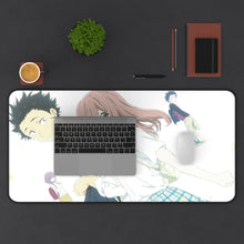 Load image into Gallery viewer, Koe No Katachi Shouko Nishimiya, Shouya Ishida Mouse Pad (Desk Mat) With Laptop
