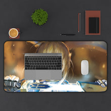 Load image into Gallery viewer, Saber (Fate Series) Mouse Pad (Desk Mat) With Laptop