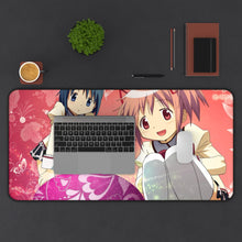 Load image into Gallery viewer, Puella Magi Madoka Magica Madoka Kaname, Sayaka Miki Mouse Pad (Desk Mat) With Laptop