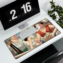 Load image into Gallery viewer, One Piece Monkey D. Luffy, Roronoa Zoro Mouse Pad (Desk Mat) With Laptop