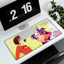 Load image into Gallery viewer, Hanbun no Tsuki ga Noboru Sora Mouse Pad (Desk Mat) With Laptop
