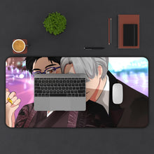 Load image into Gallery viewer, Yuri!!! On Ice Victor Nikiforov, Yuuri Katsuki Mouse Pad (Desk Mat) With Laptop