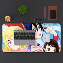Load image into Gallery viewer, Nisekoi Chitoge Kirisaki, Kosaki Onodera, Seishirou Tsugumi Mouse Pad (Desk Mat) With Laptop