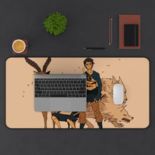 Load image into Gallery viewer, Princess Mononoke Ashitaka Mouse Pad (Desk Mat) With Laptop