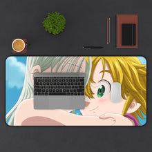 Load image into Gallery viewer, The Seven Deadly Sins Meliodas, Elizabeth Liones Mouse Pad (Desk Mat) With Laptop