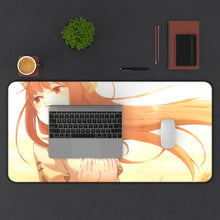 Load image into Gallery viewer, Spice And Wolf Mouse Pad (Desk Mat) With Laptop