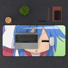 Load image into Gallery viewer, Lucky Star Konata Izumi, Kagami Hiiragi Mouse Pad (Desk Mat) With Laptop