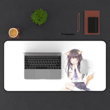 Load image into Gallery viewer, Eru Chitanda Cat Mouse Pad (Desk Mat) With Laptop